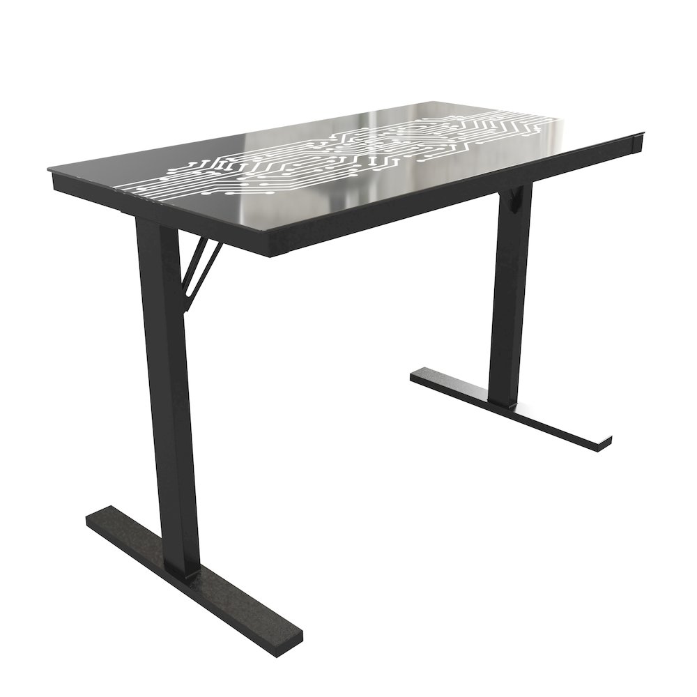 43″ Gaming Desk with LED Lights