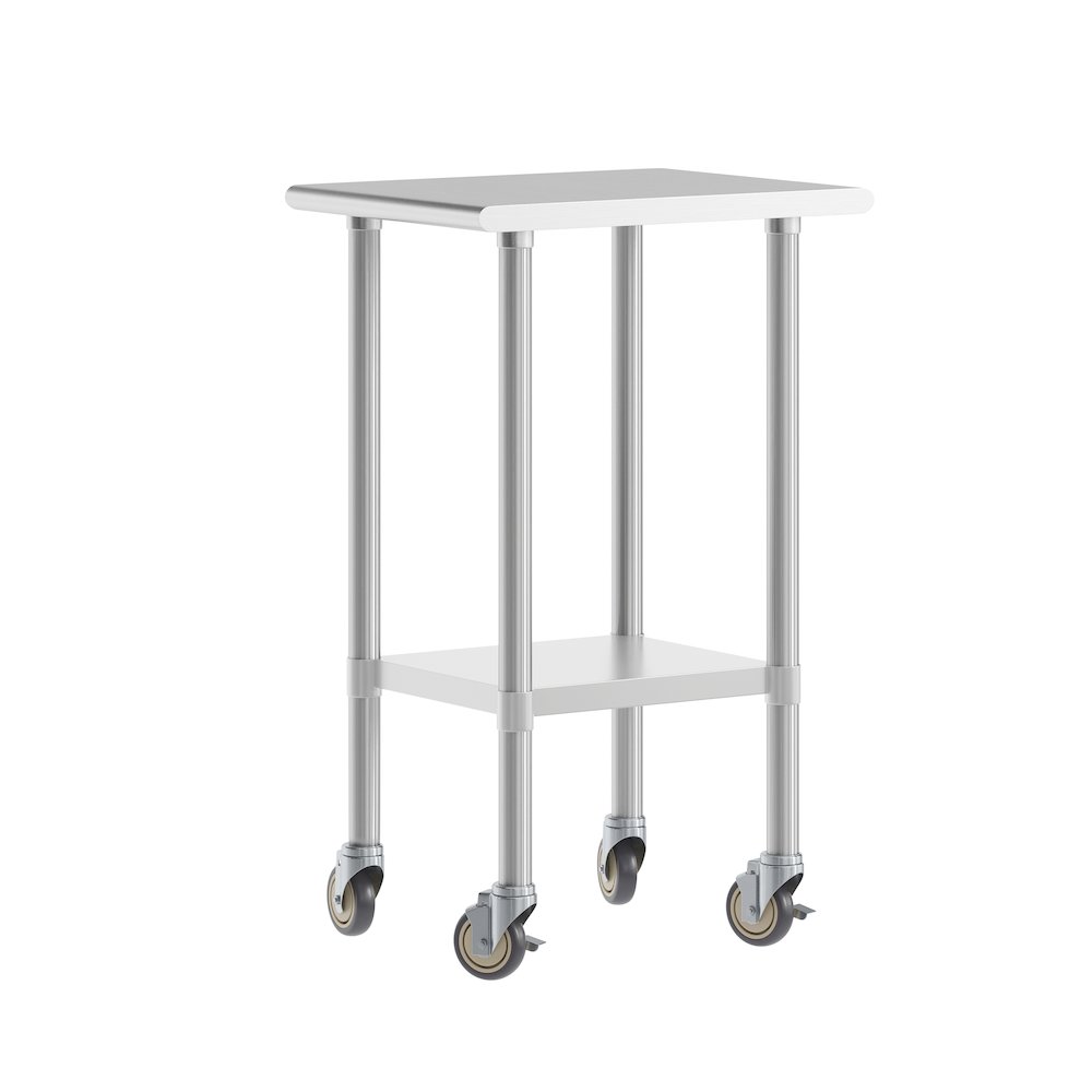 24×18 Portable Prep and Work Table with Top Shelf