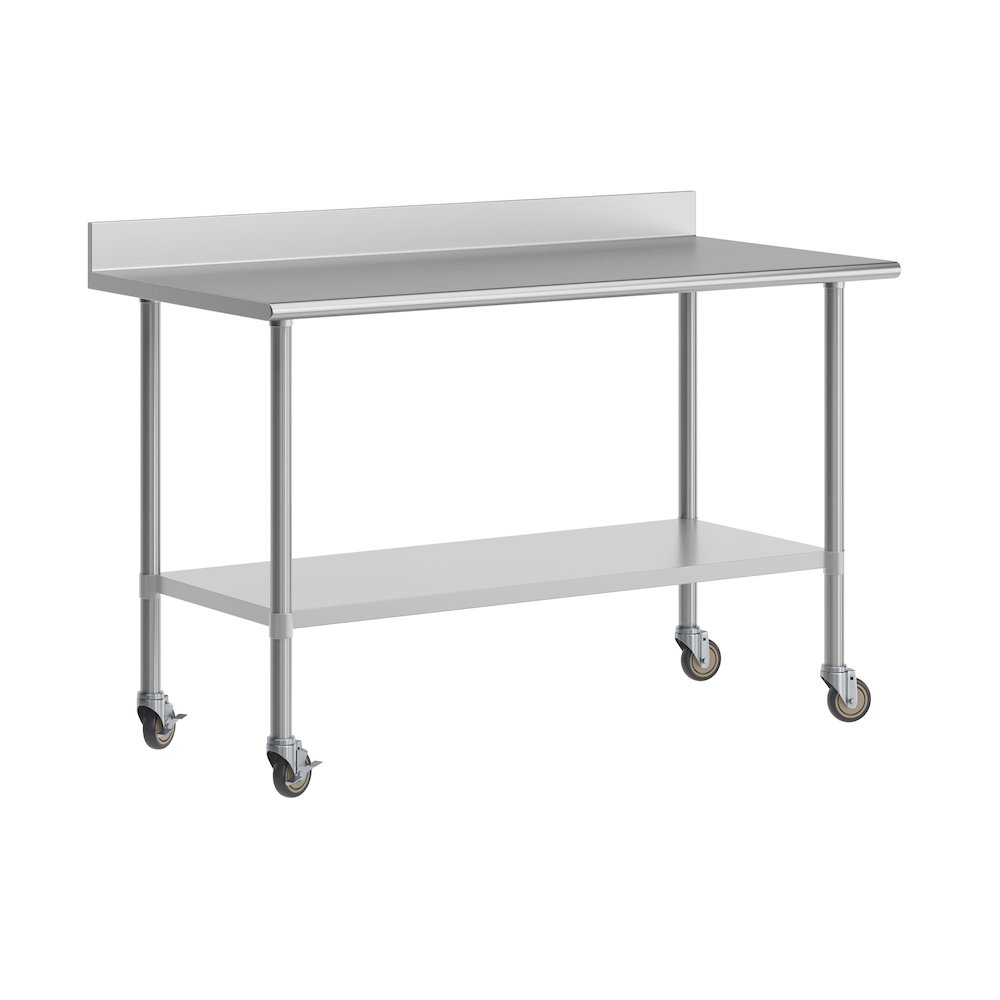 30″ x 60″ Prep and Work Table with Stainless Steel Top Shelf