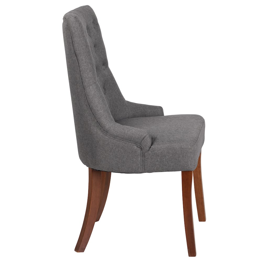 Paddington Gray Fabric Tufted Chair