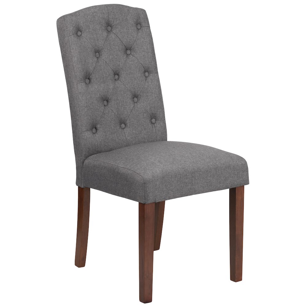 Grove Park Gray Fabric Tufted Parsons Chair