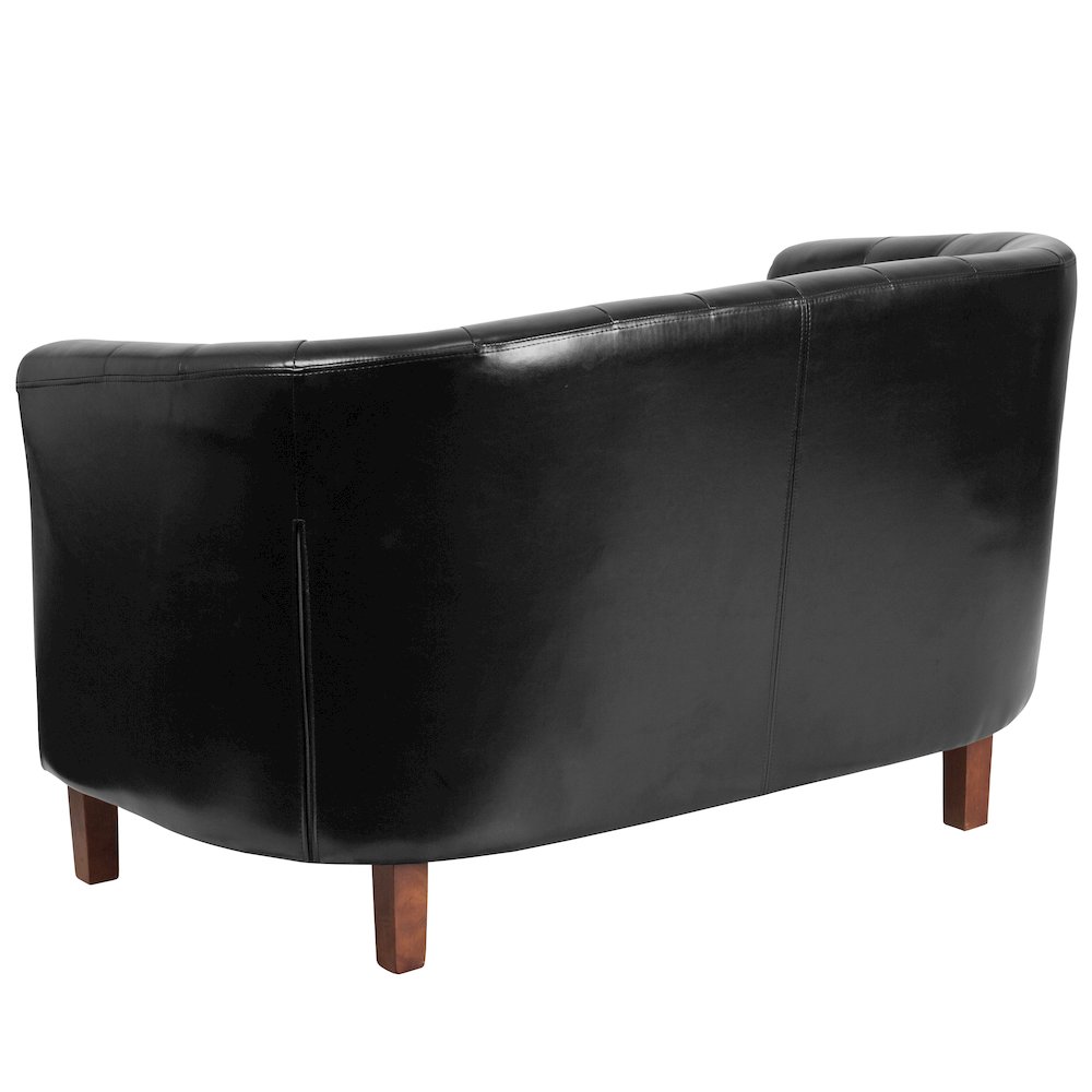 Colindale Black LeatherSoft Tufted Loveseat