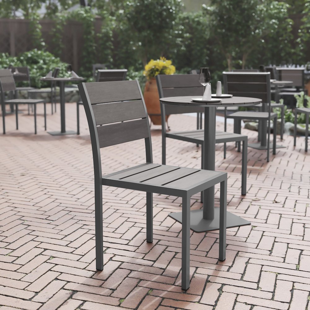 Modern Commercial Grade Armless Patio Chair
