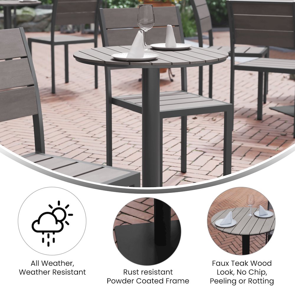 Modern Commercial Grade 24″ Round Patio Dining Table
