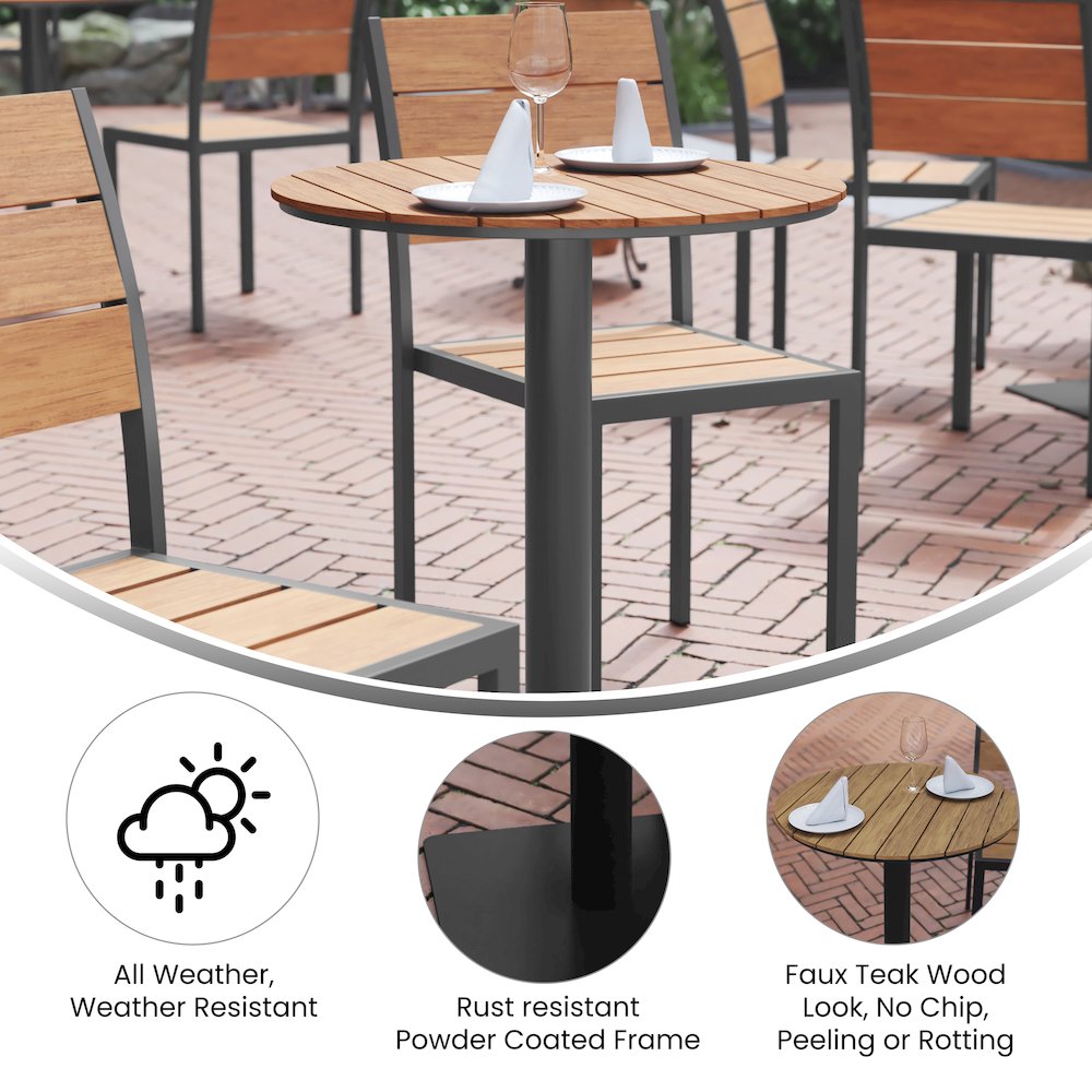 Modern Commercial Grade 24″ Round Patio Dining Table