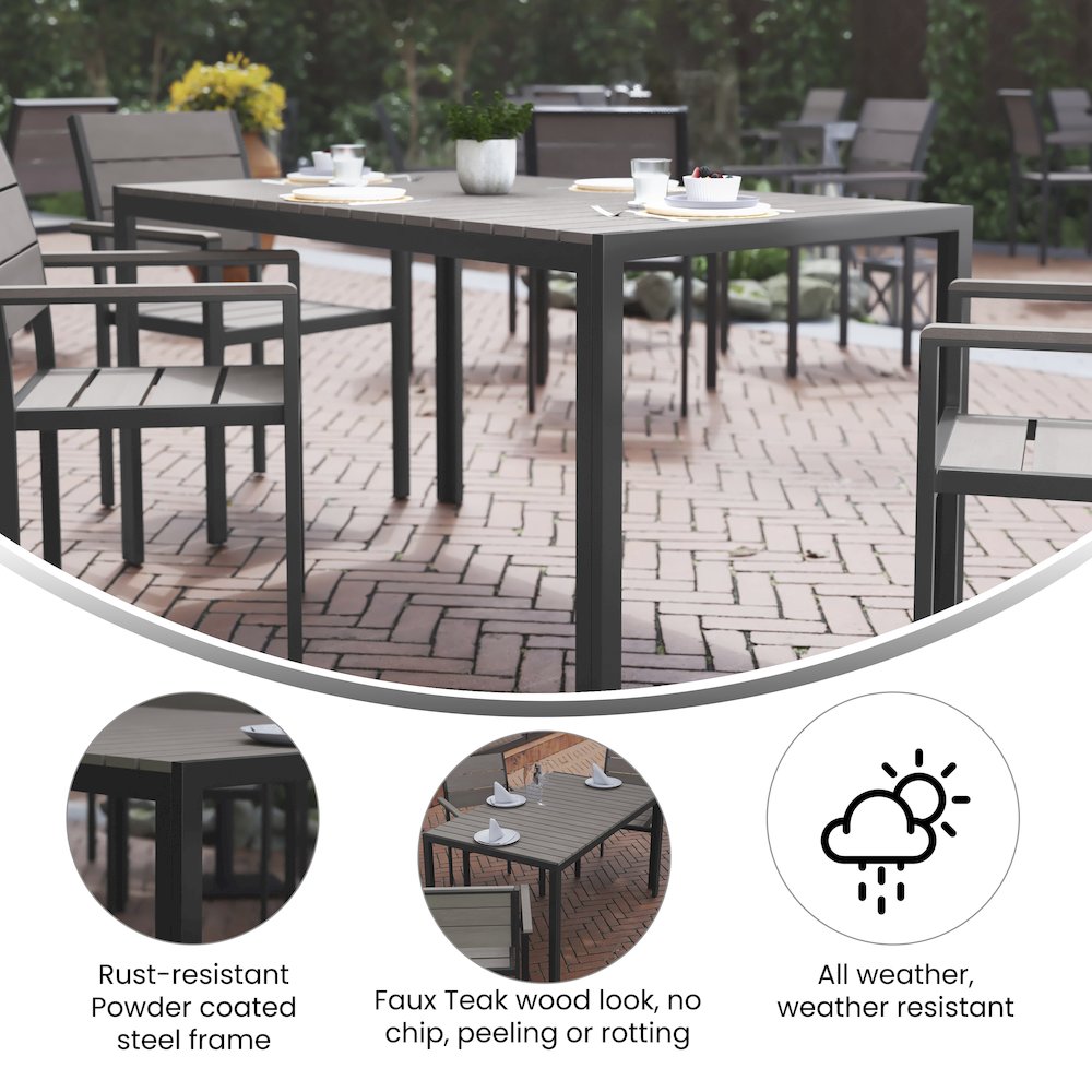Modern Commercial Grade 55″ x 31″ Patio Dining Table