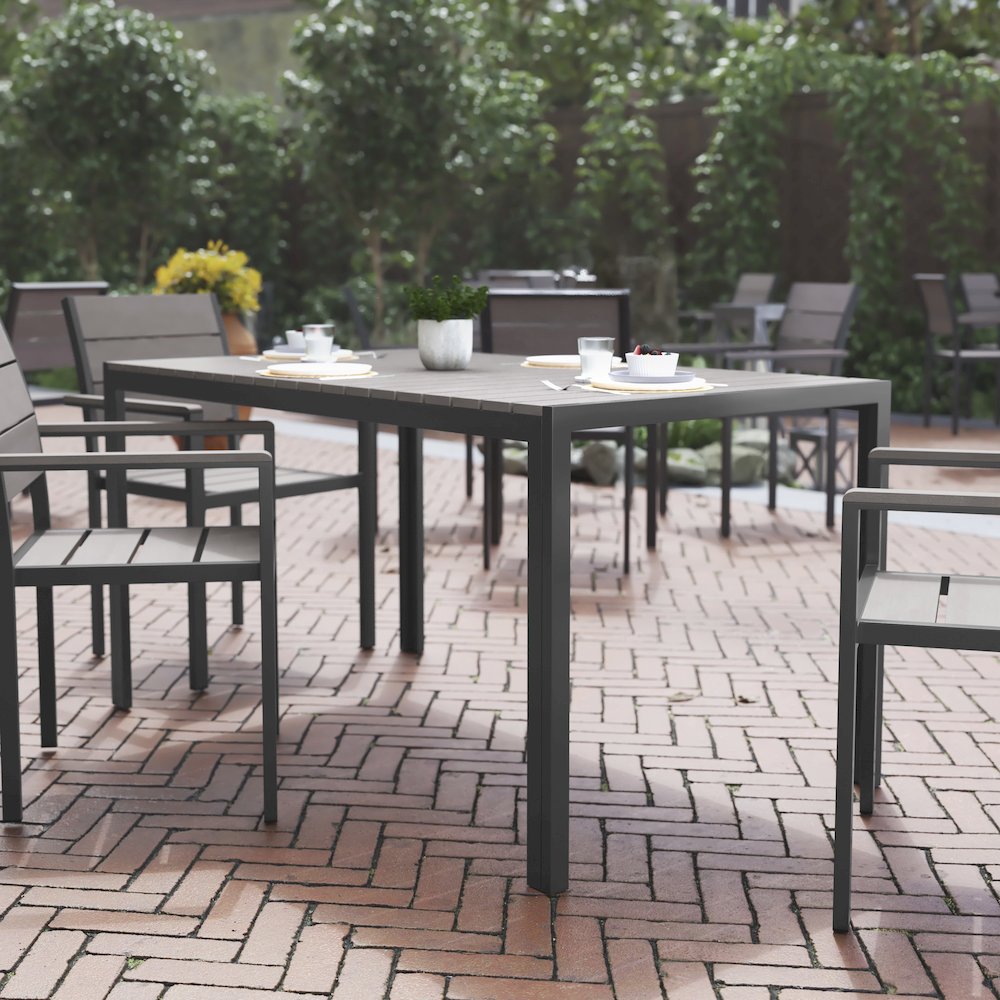 Modern Commercial Grade 55″ x 31″ Patio Dining Table