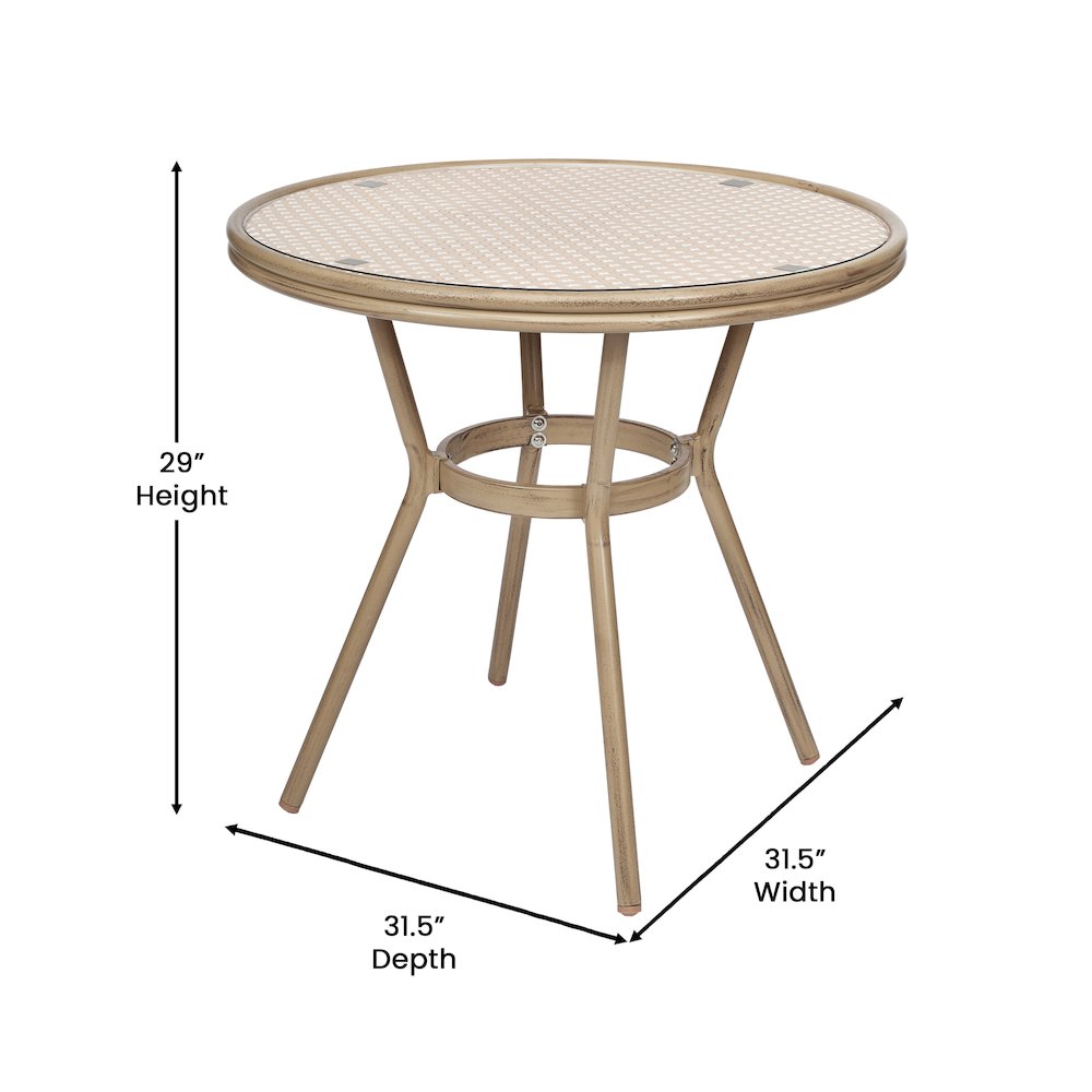 Natural/White PE Rattan