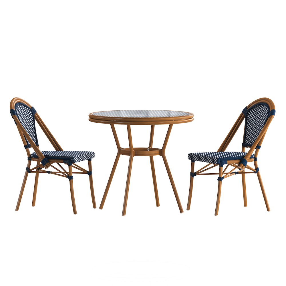 Classic Bistro Set with Table and Two Chairs
