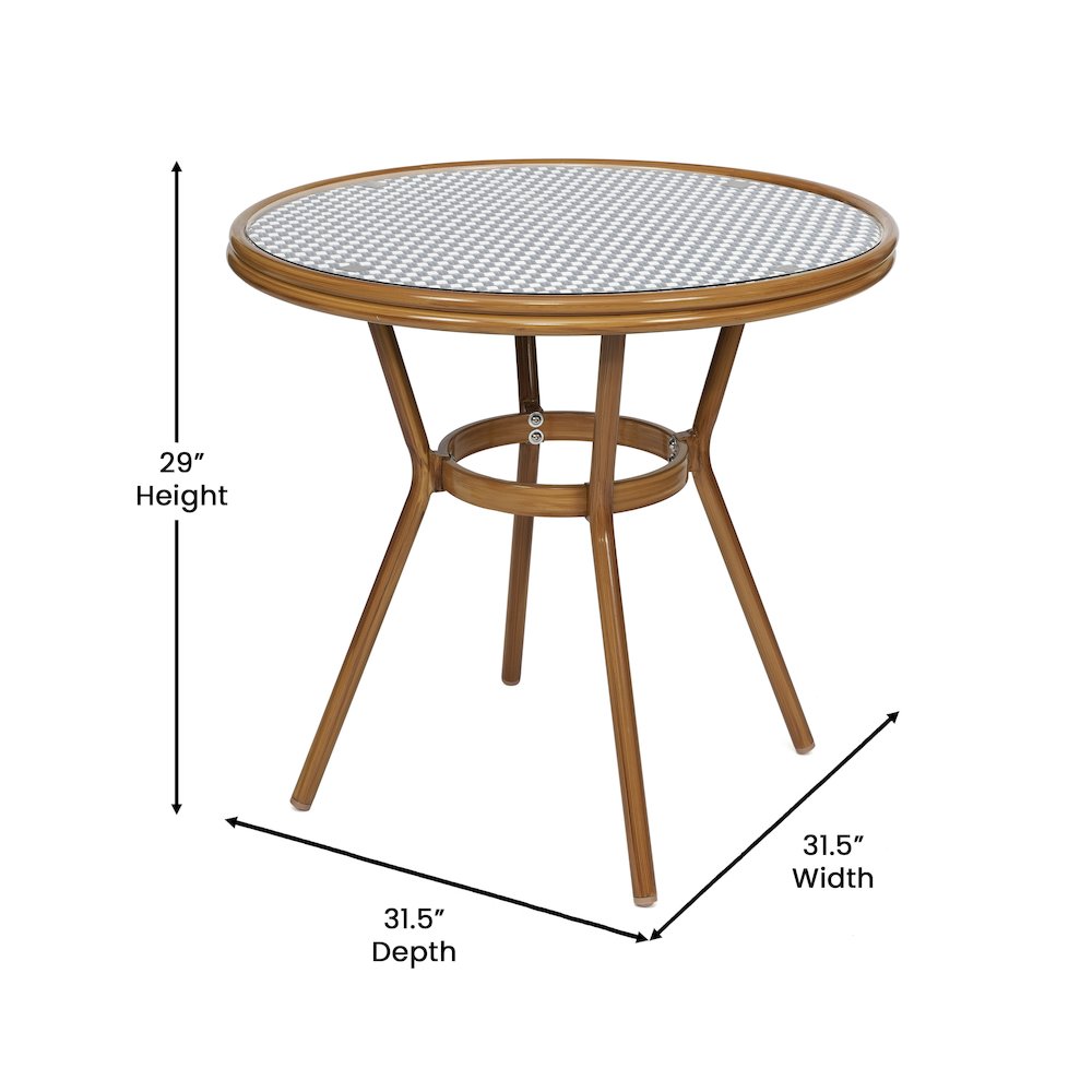 Classic Bistro Set with Table and Two Chairs