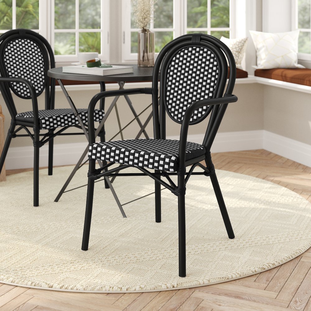 Bistro Stacking Chair with Arms