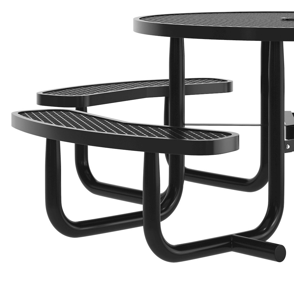 Creekside 46″ Round Wheelchair Accessible Commercial Outdoor Picnic Table