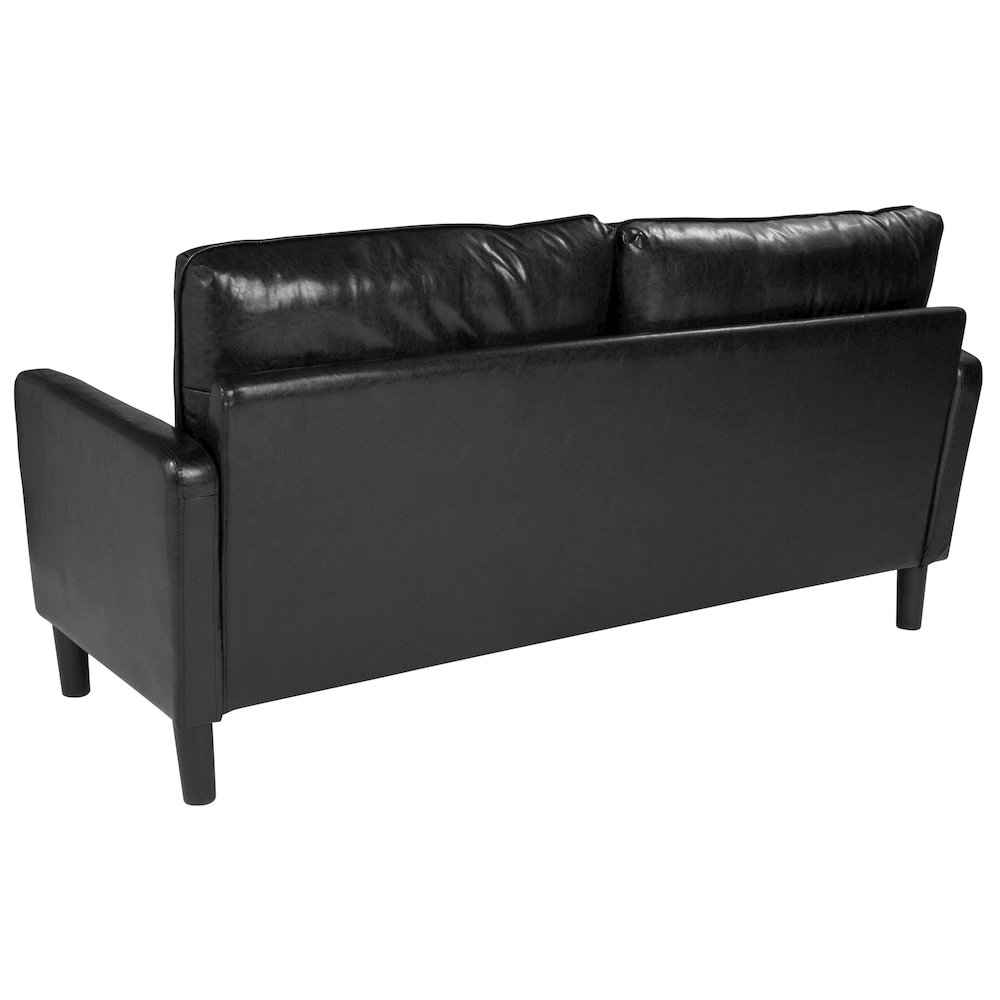 Contemporary Style Black LeatherSoft Sofa
