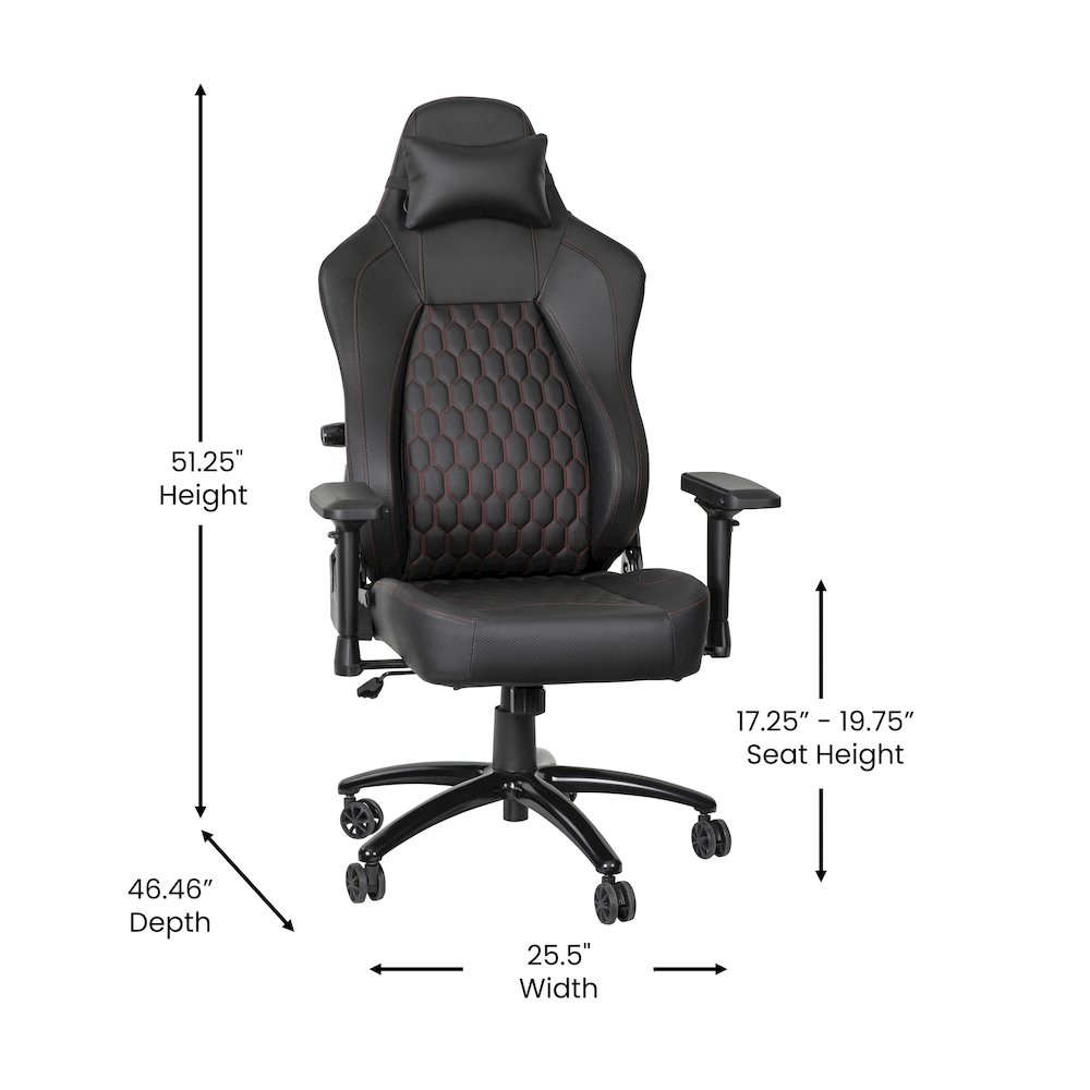 High Back Gaming Chair with 4D Armrests