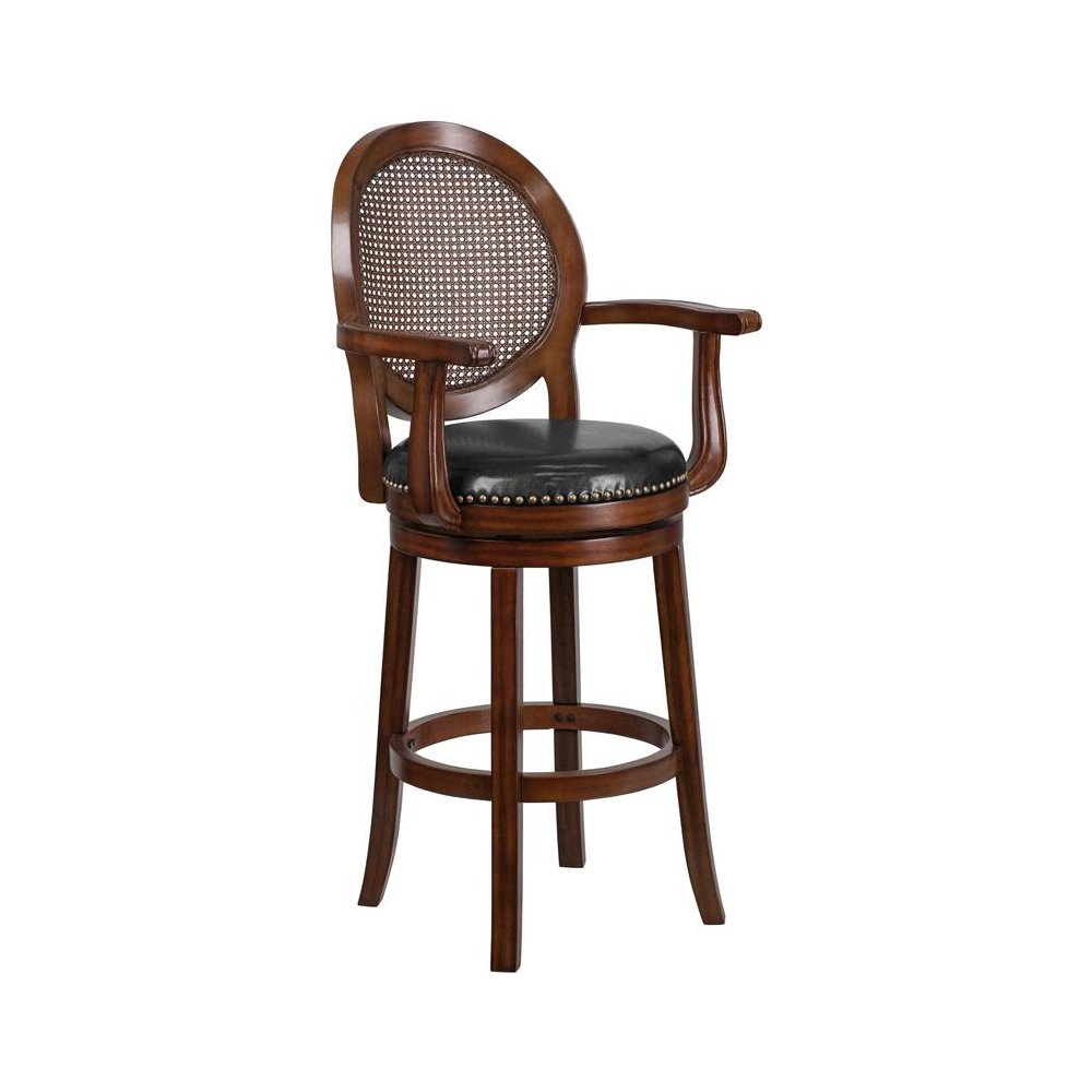 30” High Expresso Wood Barstool