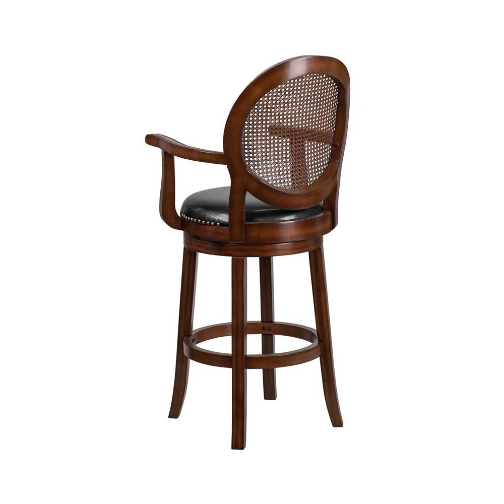 30” High Expresso Wood Barstool