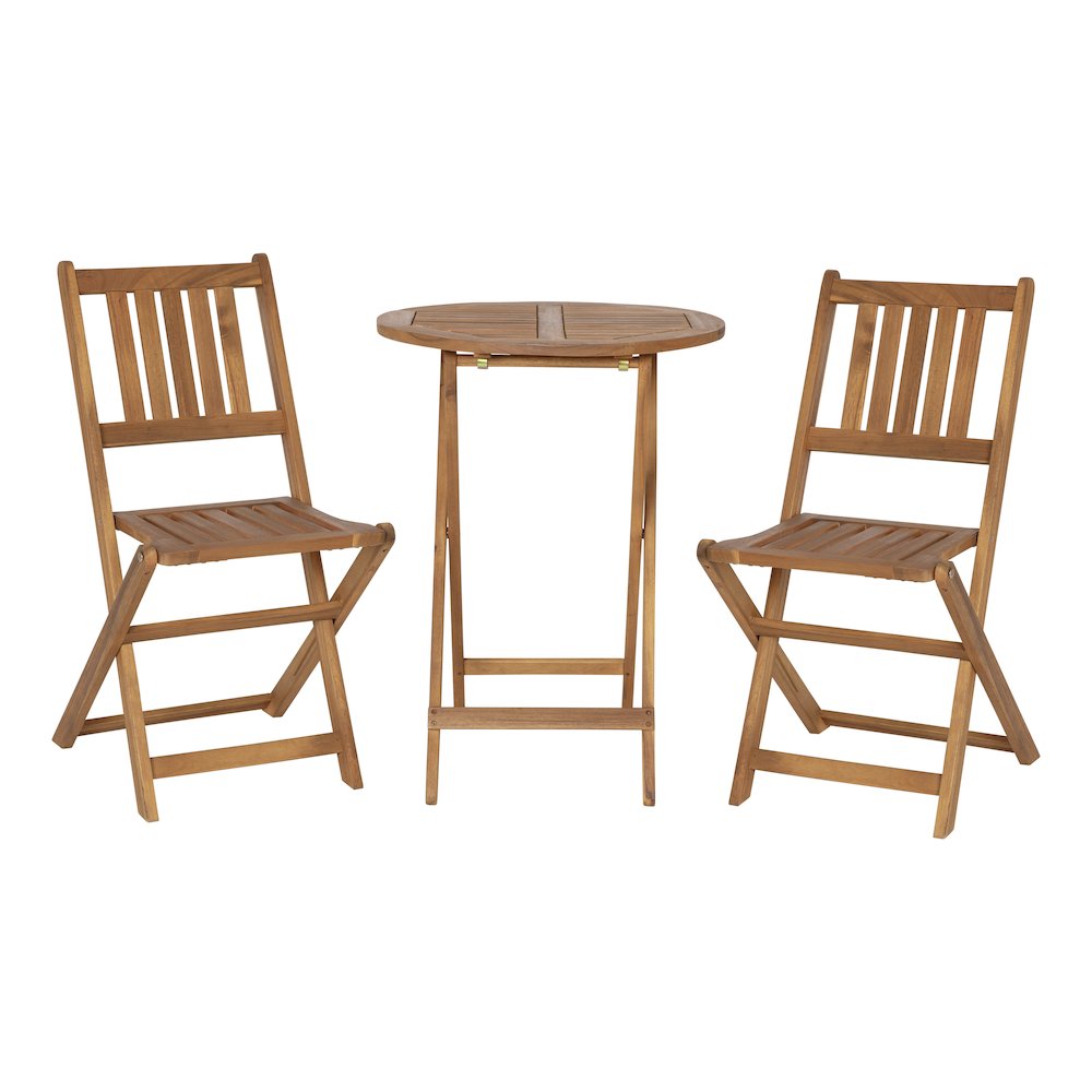 3 Piece Folding Patio Bistro Set