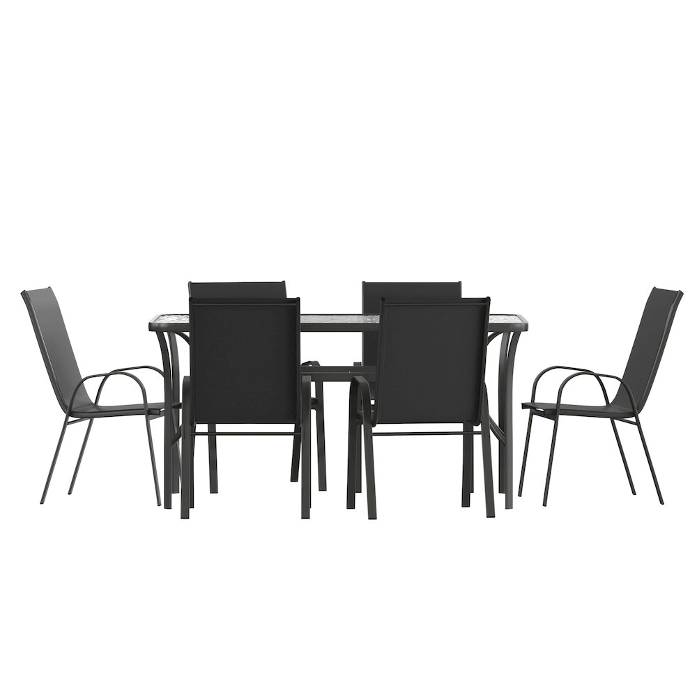 7 Piece Patio Dining Set with Patio Table and 6 Chairs