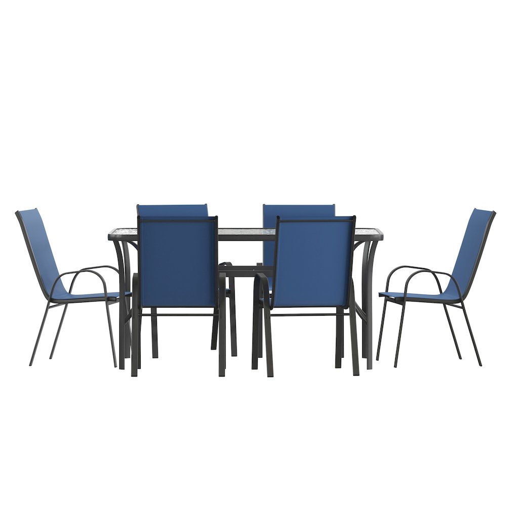 7 Piece Patio Dining Set with Patio Table and 6 Chairs