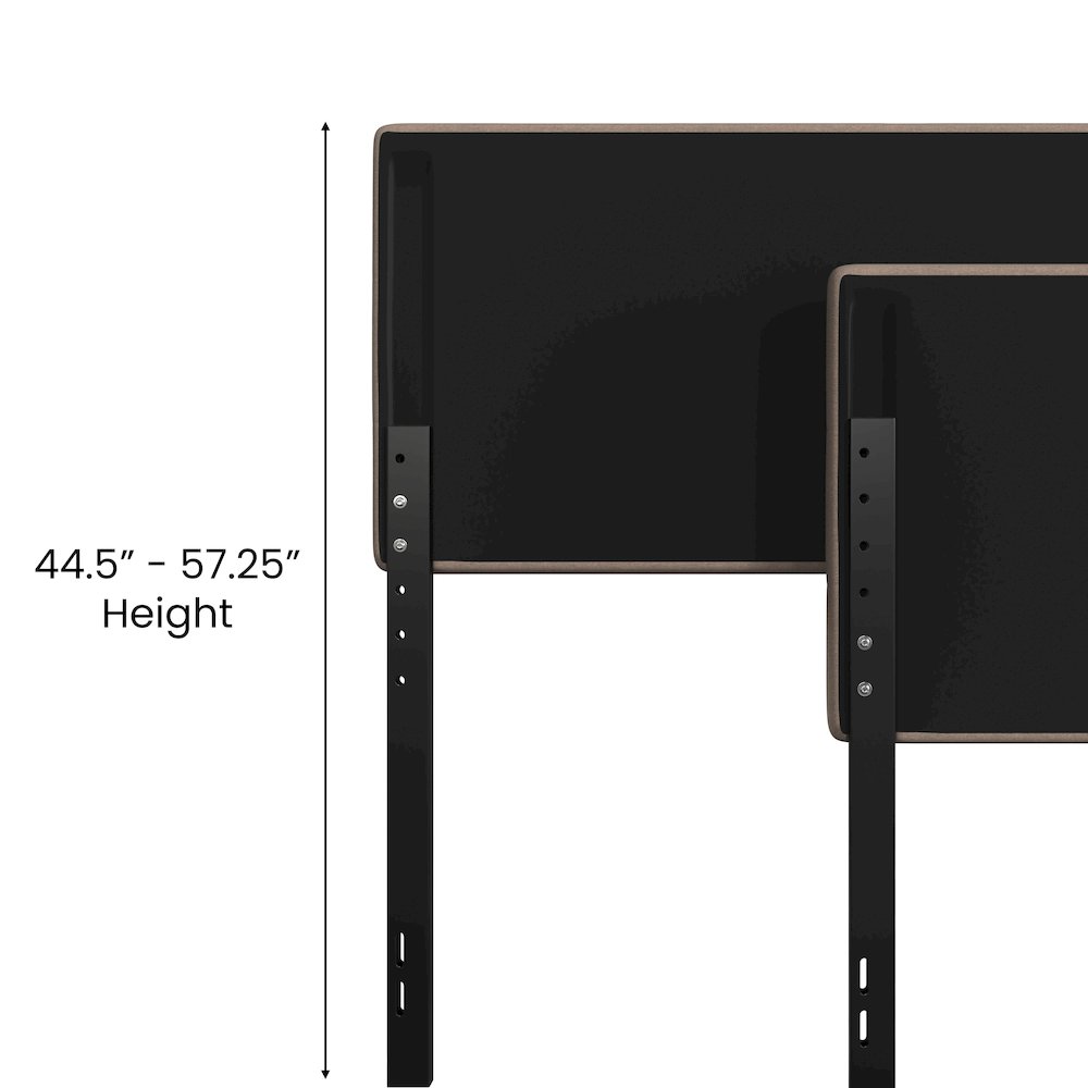 from 44.5″ to 57.25″ – Taupe