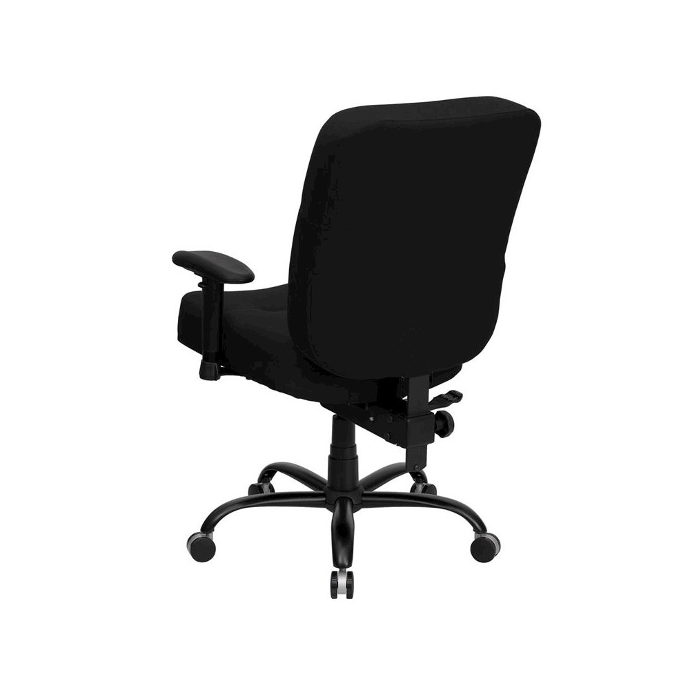 Big & Tall 400 lb. Rated Black Fabric Back Ergonomic Office Chair with Arms