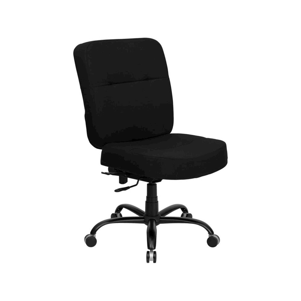 Big & Tall 400 lb. Rated Black Fabric Executive Swivel Office Chair with Back