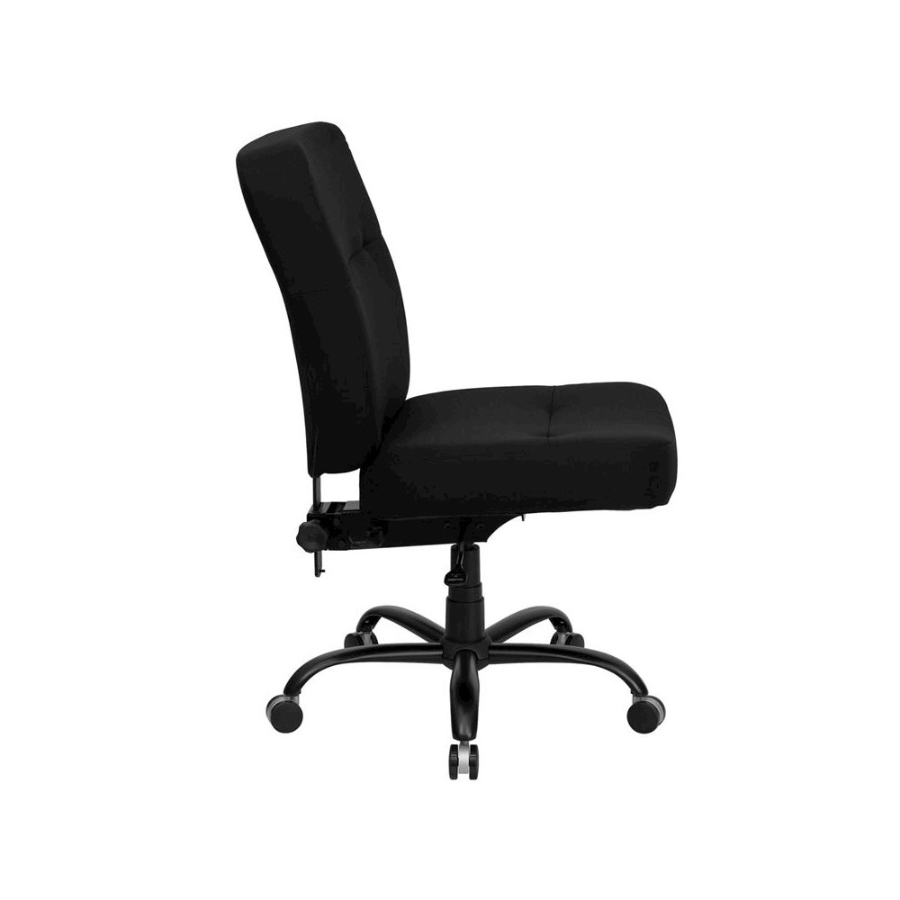 Big & Tall 400 lb. Rated Black Fabric Executive Swivel Office Chair with Back