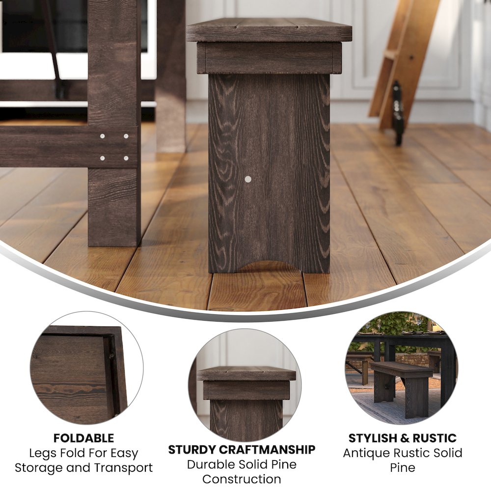 Rustic Style Farmhouse Bench