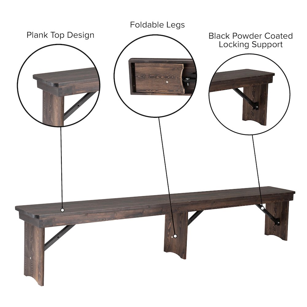 Farmhouse Style Folding Bench