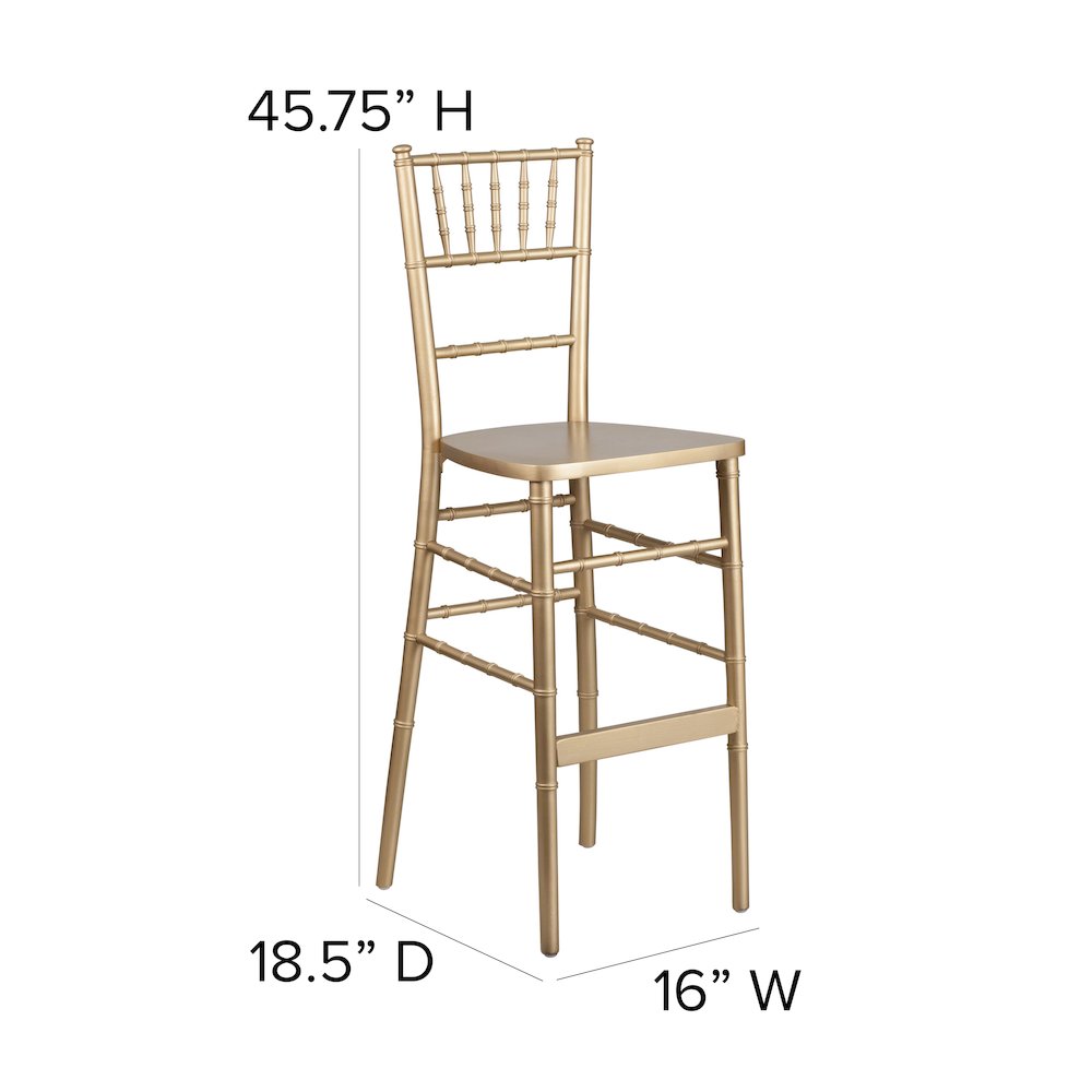 Gold Wood Chiavari Barstool