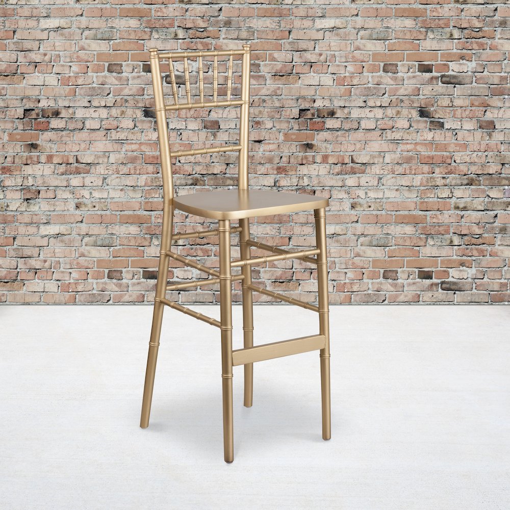 Gold Wood Chiavari Barstool