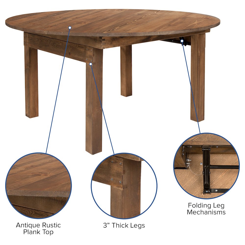 Rustic & Antique Pine Dining Room Table