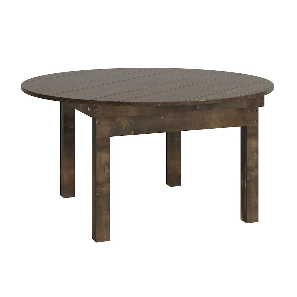 60″ Round Mahogany Farmhouse Folding Table