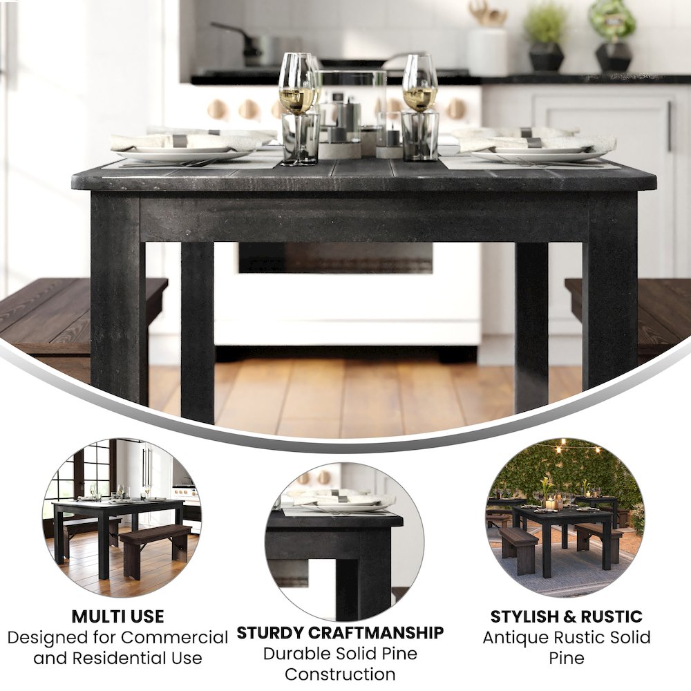 Rustic Style Farmhouse Dining Room Table
