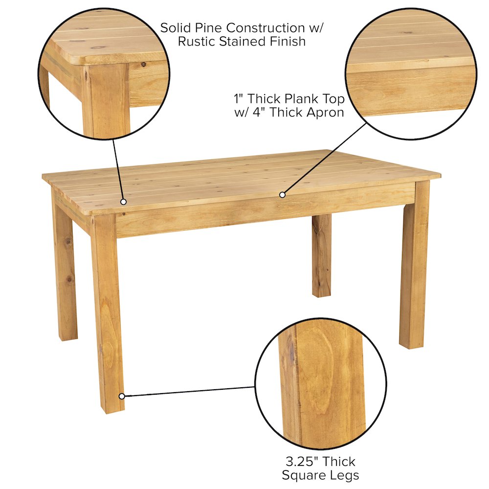 Rustic Style Farmhouse Dining Room Table