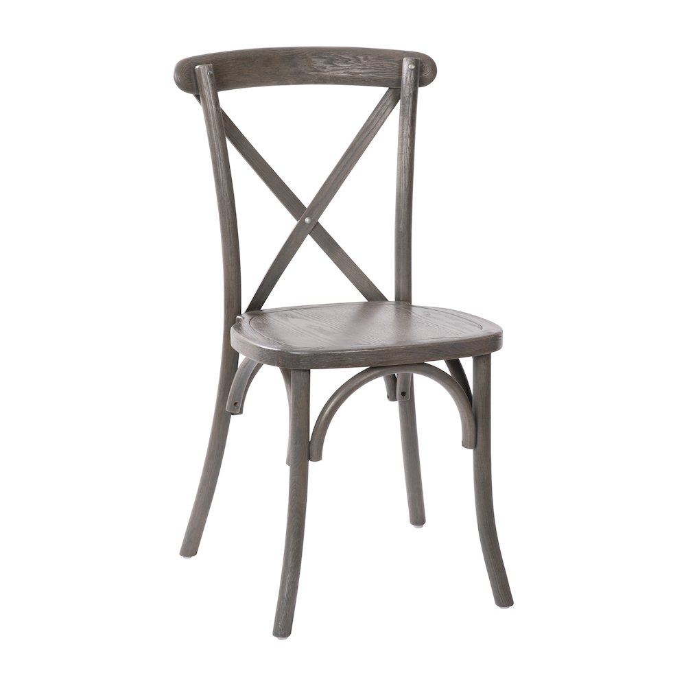 Grey X-Back Chair