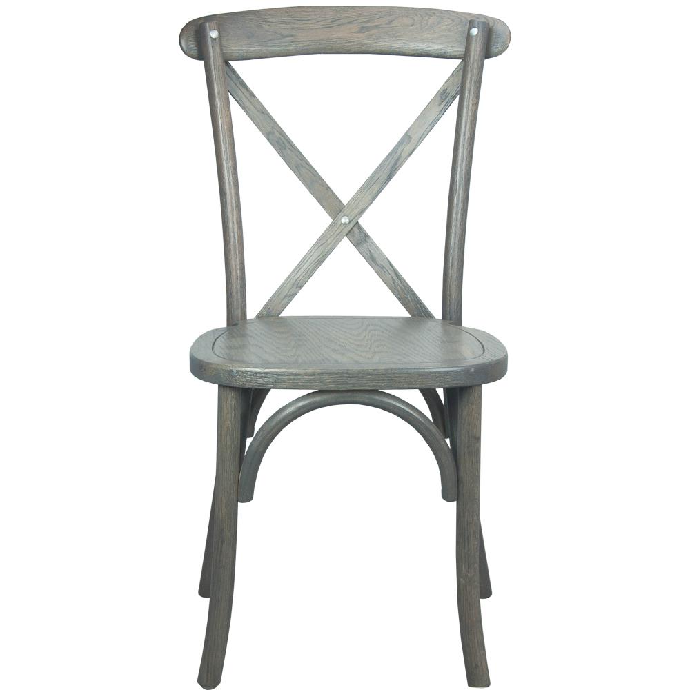 Grey X-Back Chair