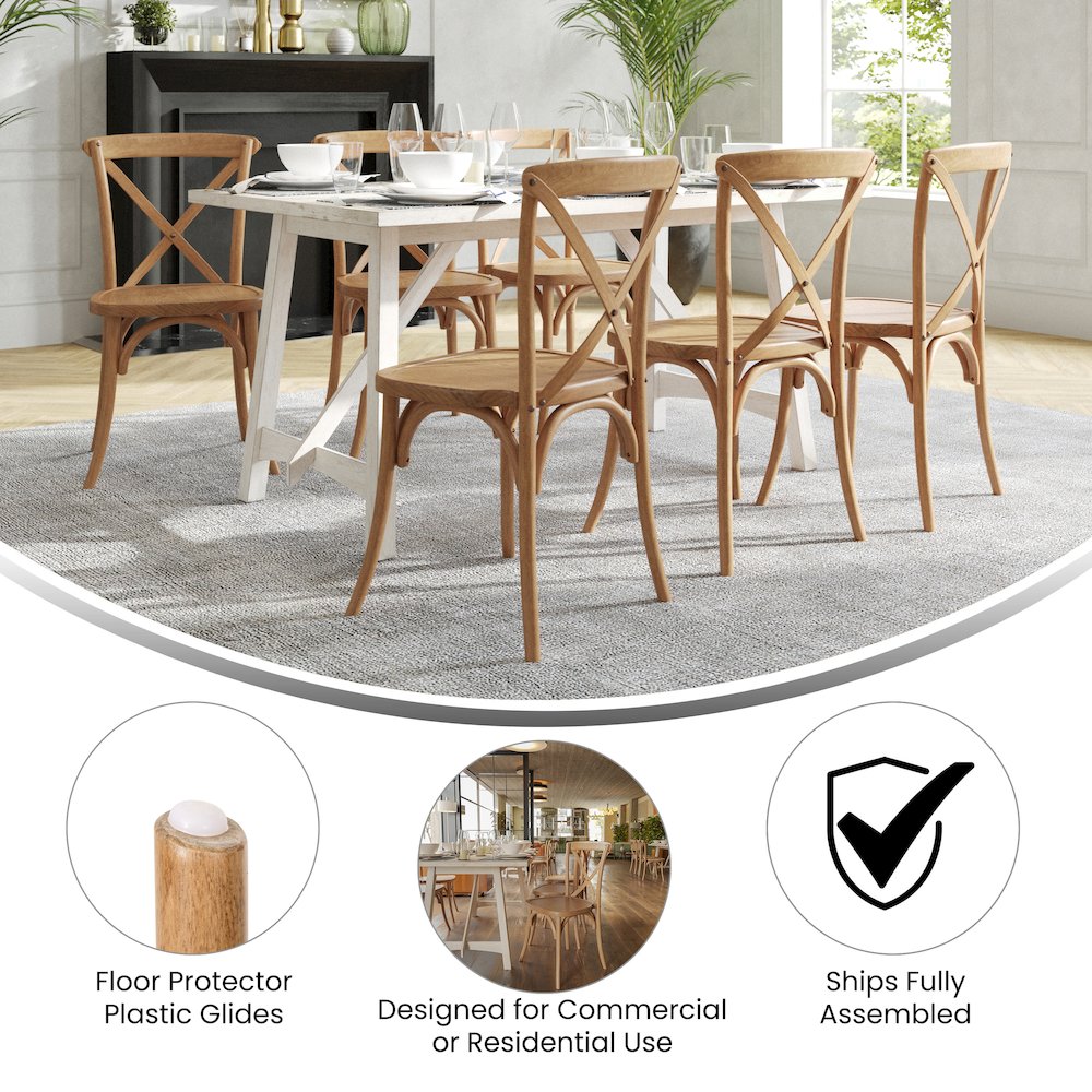 Light Brown X-Back Chair