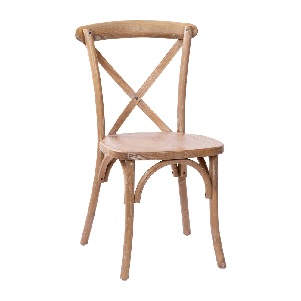 Medium With White Grain X-Back Chair