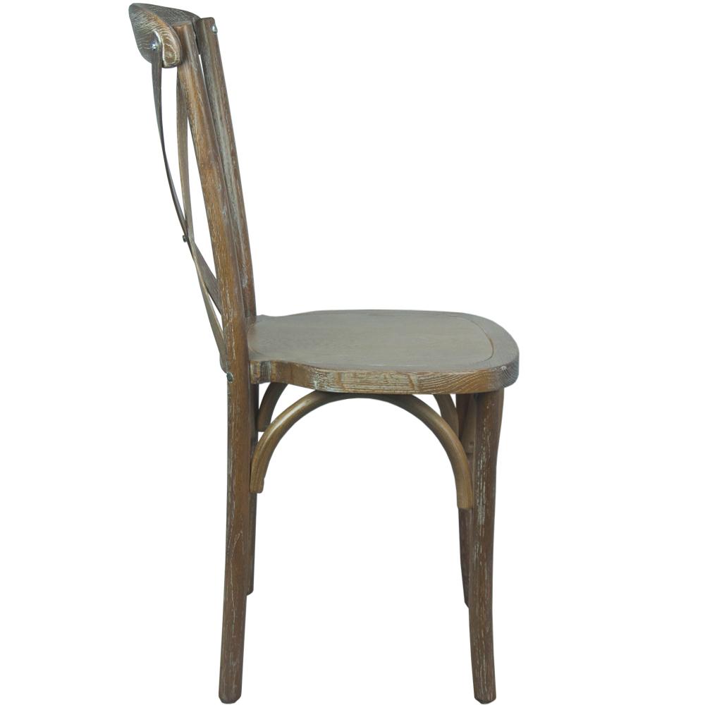 Medium With White Grain X-Back Chair