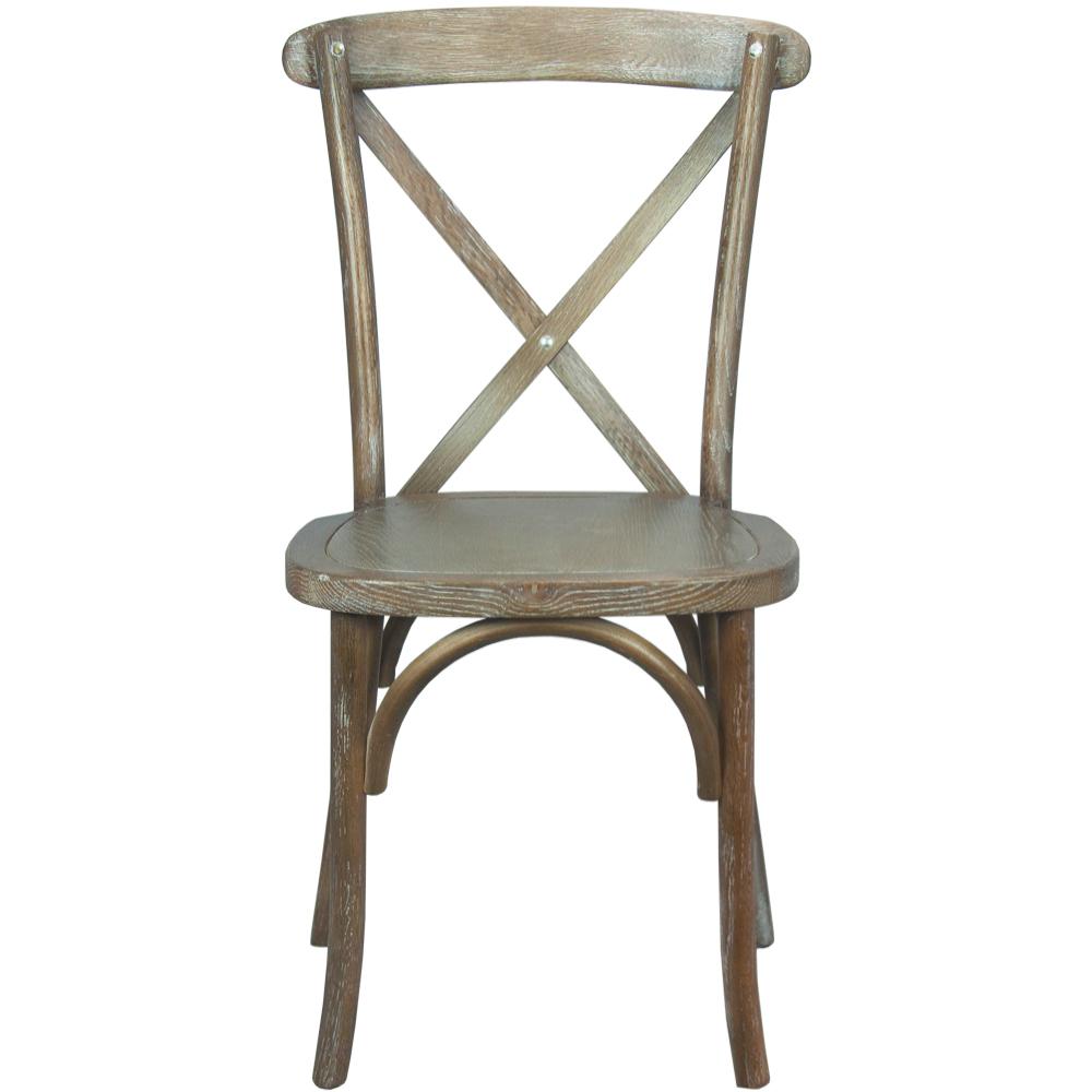 Medium With White Grain X-Back Chair