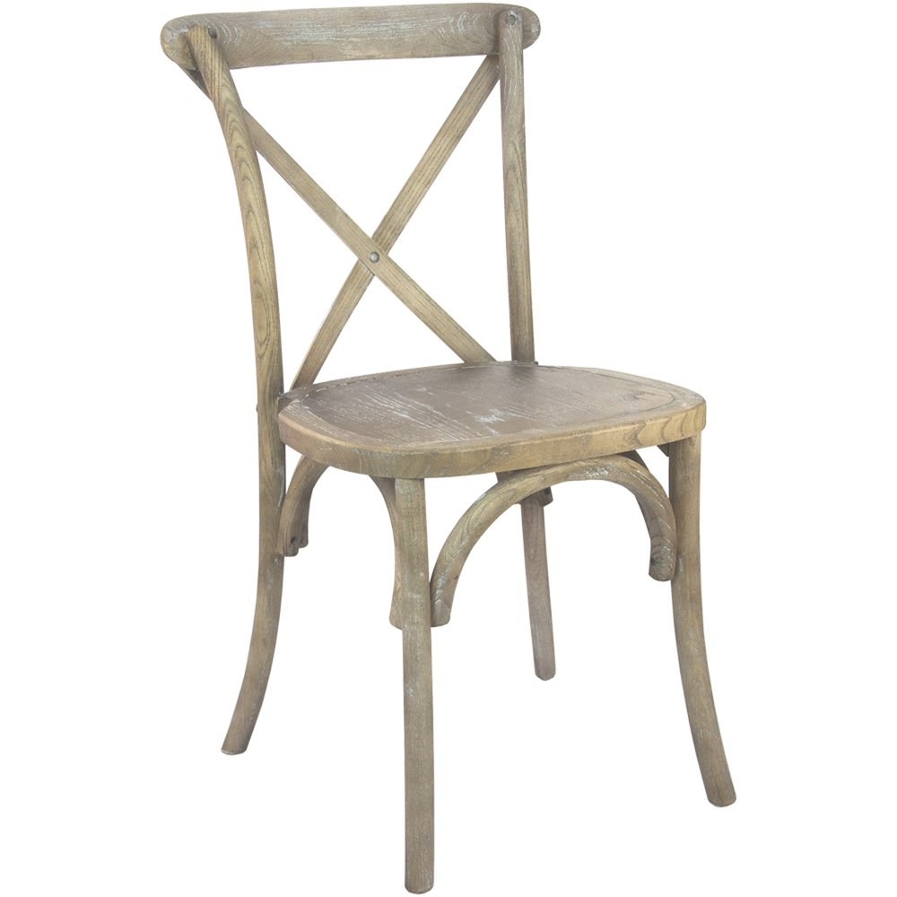 Medium Natural With White Grain X-Back Chair