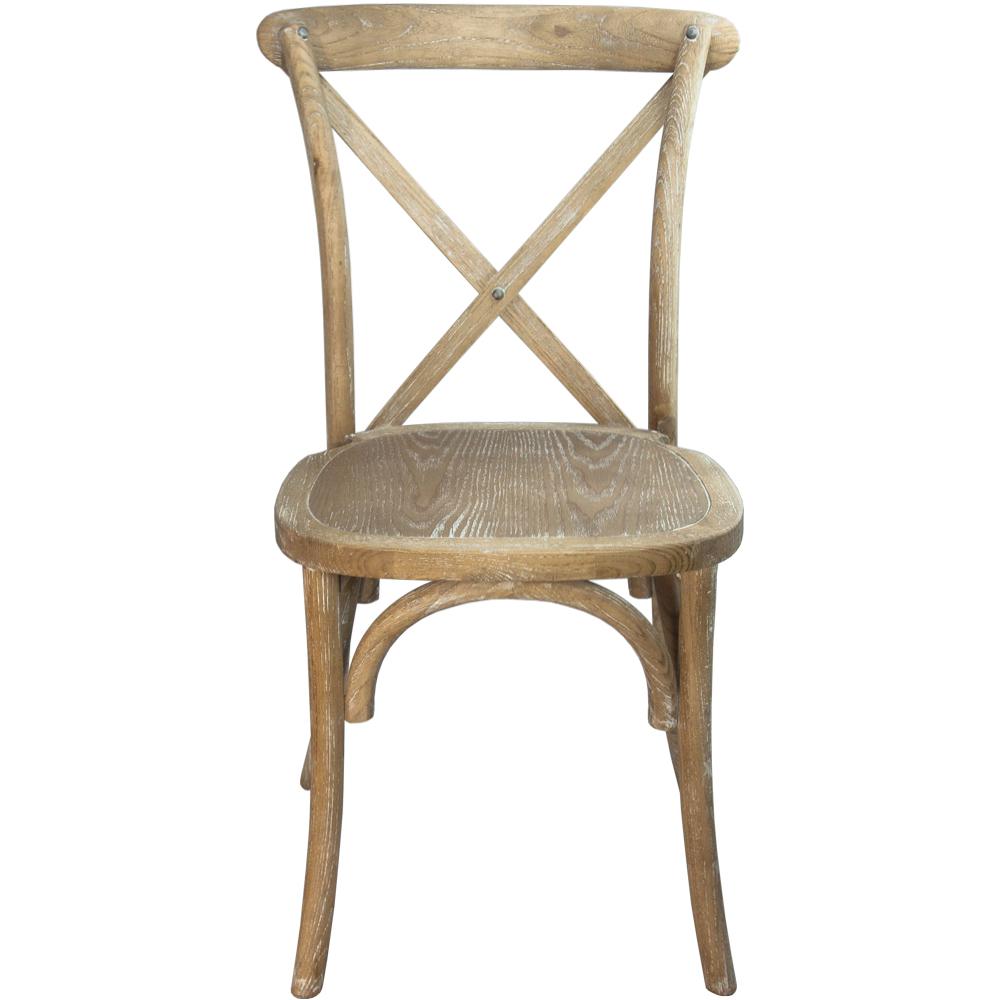 Natural With White Grain X-Back Chair