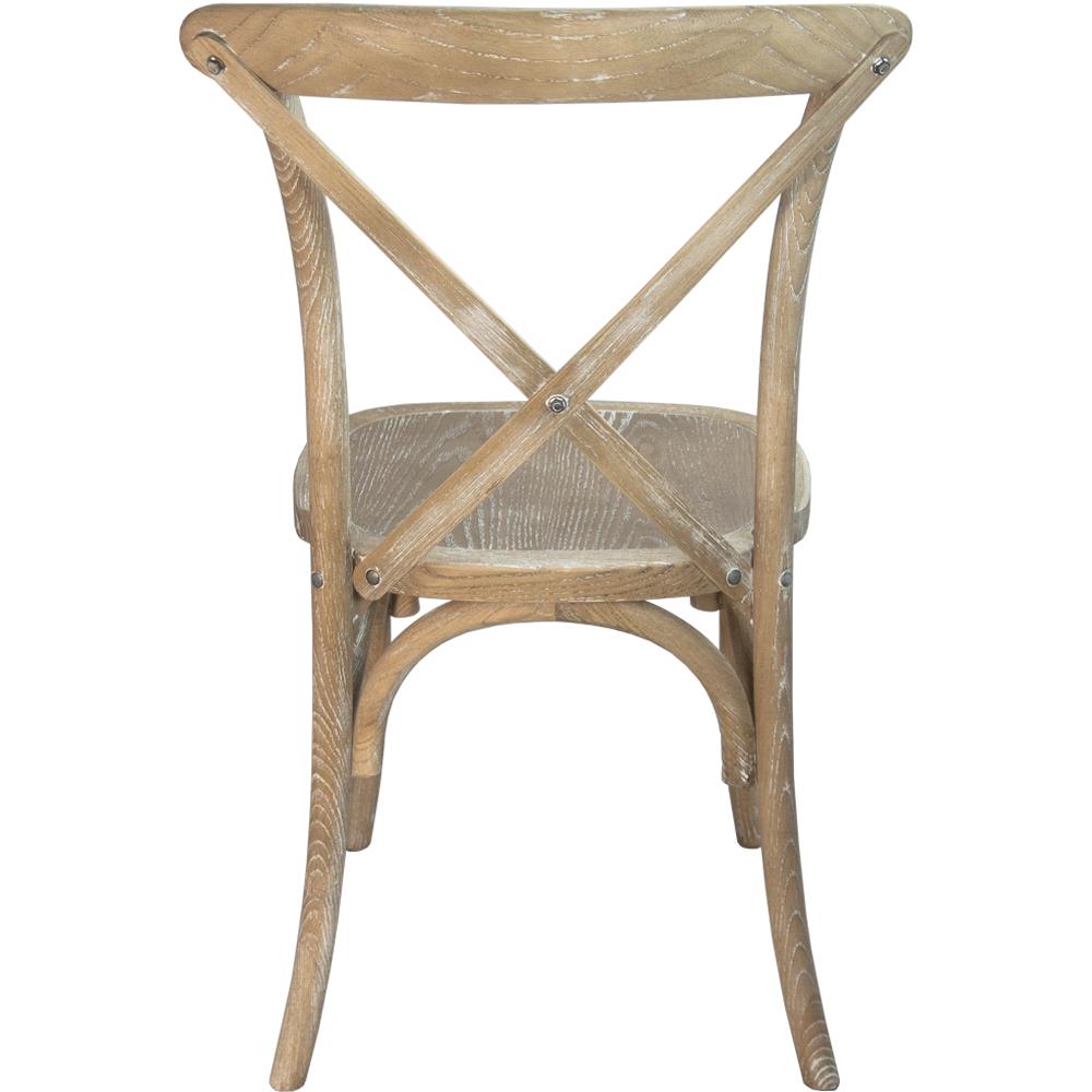 Natural With White Grain X-Back Chair