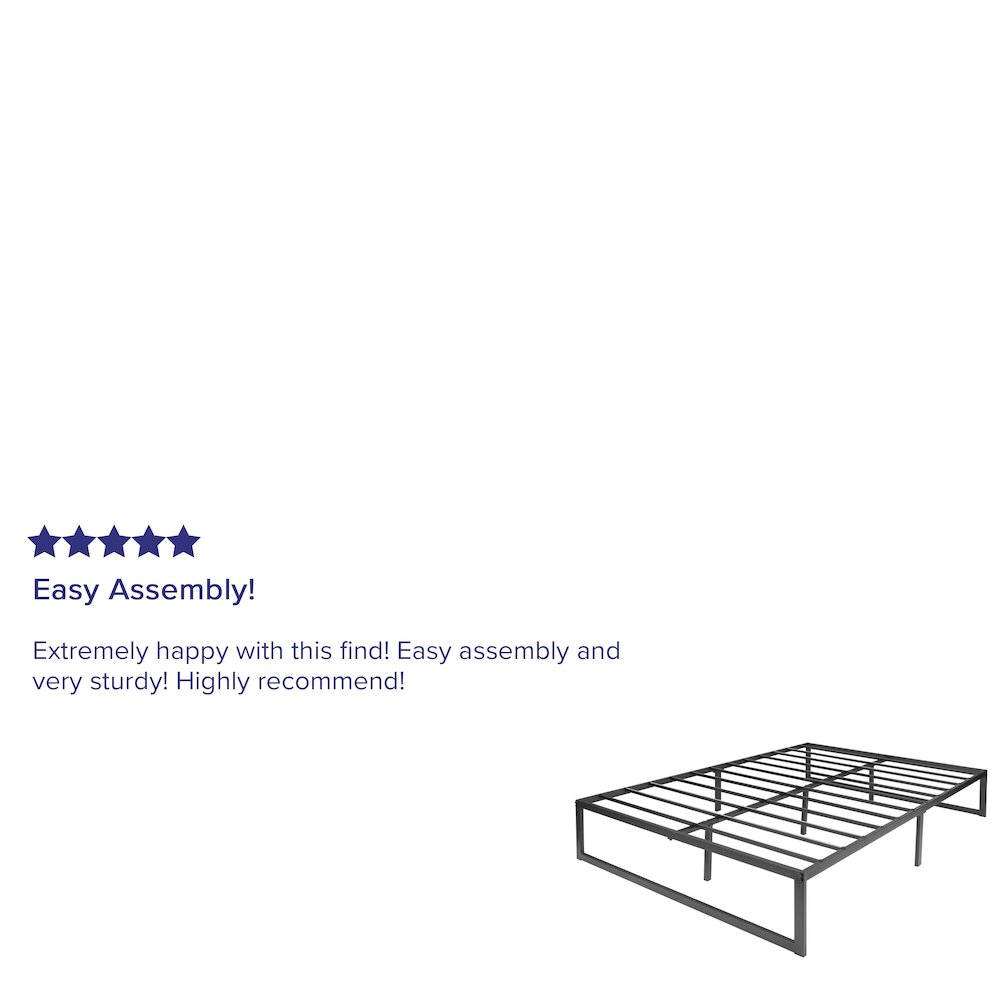 14 in Metal Platform Bed Frame – (Full)