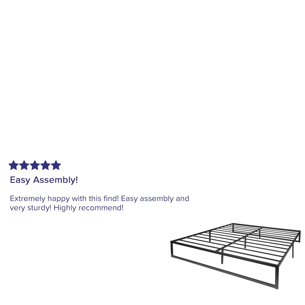 14 in Metal Platform Bed Frame – (King)