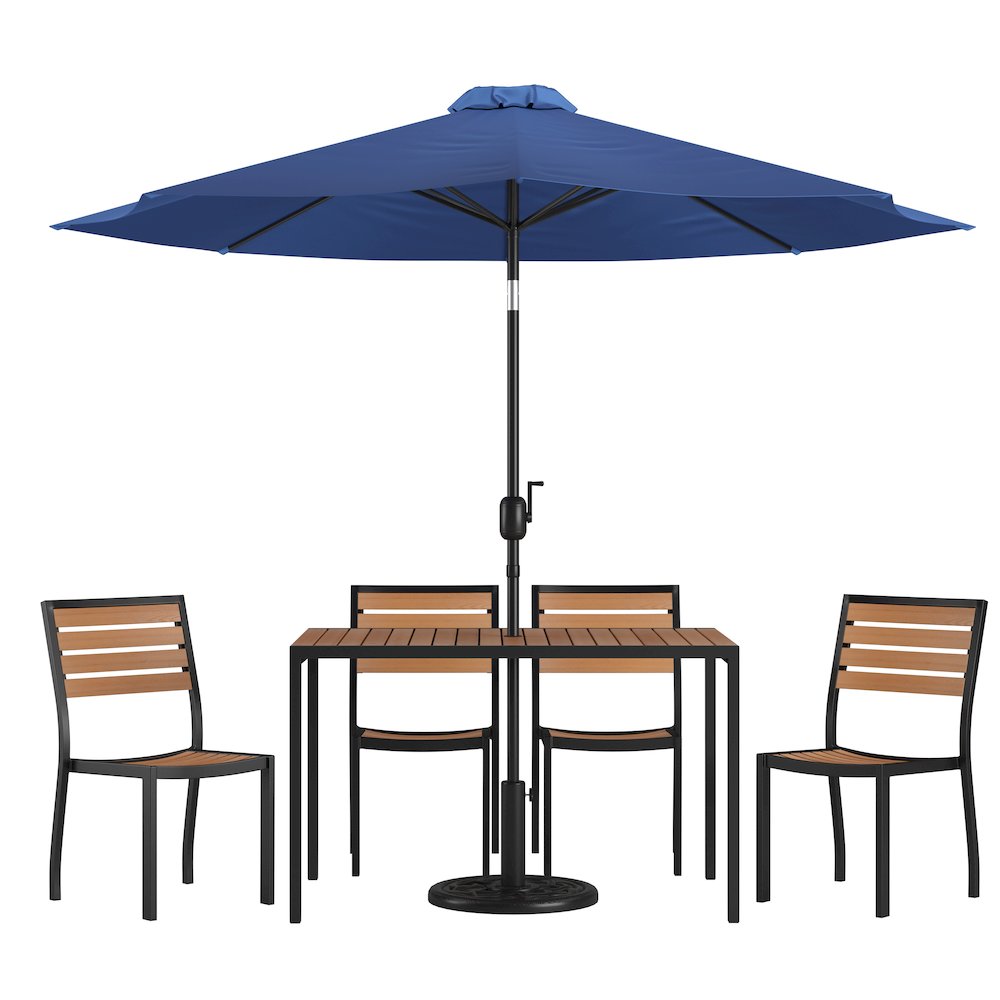 7 Piece Patio Set – 4 Stacking Chairs
