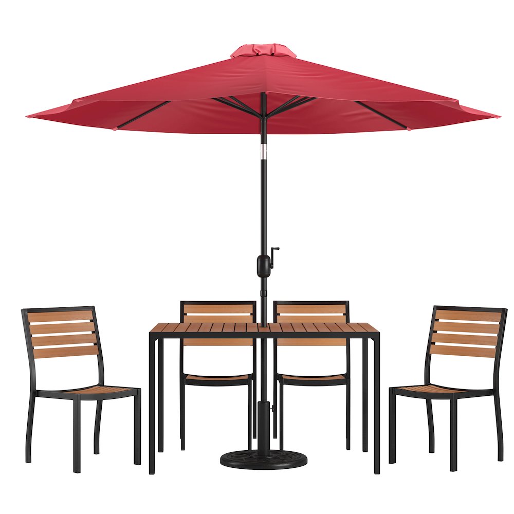 7 Piece Patio Set – 4 Stacking Chairs