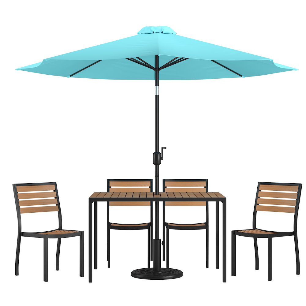 7 Piece Patio Set – 4 Stacking Chairs