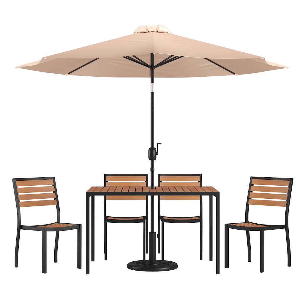 7 Piece Patio Set – 4 Stacking Chairs